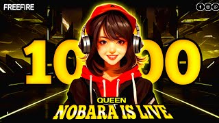 🔴LIVELets Go For 10k😍 IM BACK💖 Freefire Live With Nobara freefirelive livestream [upl. by Oxley]