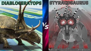 Diabloceratops vs Styracosaurus  64 Dinosaur Tournament Fight S1E11 [upl. by Ailegnave]