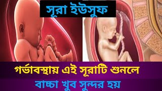 সূরা ইউসুফ গর্ভ অবস্থায় সূরাটি বারবার শুনুন বাচ্চা সুন্দর হবে ইনশাআল্লাহ sura yousuf [upl. by Nerradal]