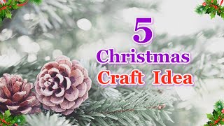 5 Economical Christmas decoration idea with Simple materials  DIY Easy Christmas craft idea🎄75 [upl. by Miran797]