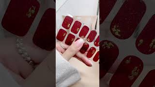 The cherry color of the autumn and winter version is a musthave baking lamp hardened nail stickers [upl. by Tanitansy]