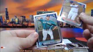 91824 2024 Bowman Chrome Baseball Hobby PYT Box Break 711  Pick Your Team [upl. by Ahsilra]