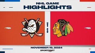 NHL Highlights  Ducks vs Blackhawks  November 19 2024 [upl. by Neville]