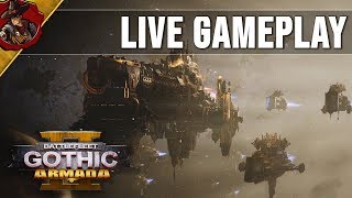 Battlefleet Gothic Armada 2  Imperial fleet and Tyranid gameplay [upl. by Dogs]