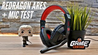 REDRAGON ARES H120 GAMING SLUŠALICE  TEST MIKROFONA  UNBOXING  4K [upl. by Oneladgam]