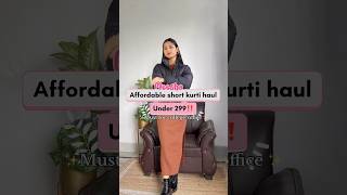 meeshofinds Short Kurti Haul Under 299shorts shortkurti meeshokurti meeshohaul kurti meesho [upl. by Azaleah]