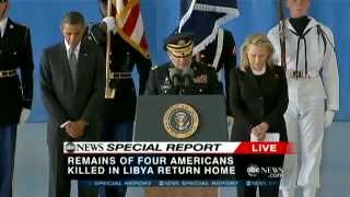 Americans Killed in Benghazi Libya Return to US [upl. by Radborne]