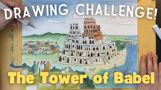 How to Draw the Legendary Tower of Babel  Pieter Bruegel Art [upl. by Ahselat64]