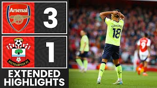 EXTENDED HIGHLIGHTS Arsenal 31 Southampton  Premier League [upl. by Saoj]