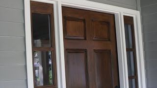 Staining your door without stripping Stain over existing Stain or Paint [upl. by Noet]