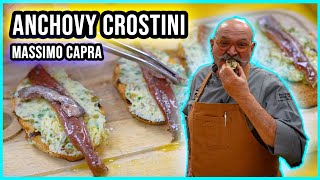 Anchovy Crostini  Massimo Capra [upl. by Saunderson]