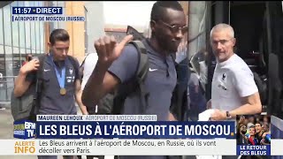 Coupe du monde les Bleus arrivent à l’aéroport de Moscou [upl. by Canice948]