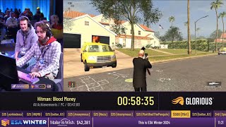 Hitman Blood Money Speedrun  ESA 2024 [upl. by Yevol175]