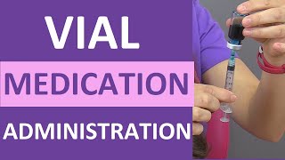 Vial Medication Administration How to Withdraw Vial Medication Nursing Skill [upl. by Zanas86]