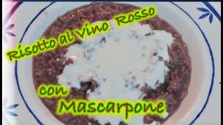 Creamy Risotto al Vino Rosso Mascarpone Cream  Italian Dish  Piccolina TV [upl. by Budge]