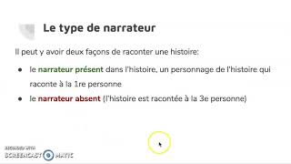 Prendre des notes Le type de narrateur [upl. by Eiuol]