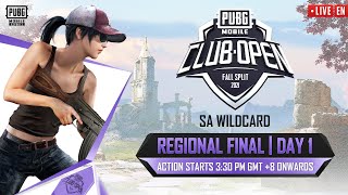 EN PMCO South Asia Wildcard Regional Final Day 1  Fall Split  PUBG MOBILE Club Open 2021 [upl. by Laehcor527]