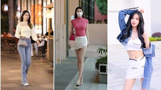 Chinese Girls Street Fashion 抖音 Style China [upl. by Yhotmit145]