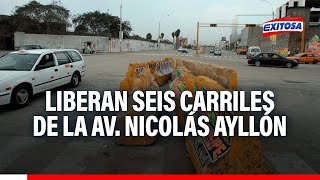 🔴🔵Ate Liberan seis carriles de la Av Nicolás Ayllón tras obras de Línea 2 del Metro [upl. by Nodnas]