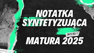 Notatka syntetyzująca w 2 minuty Matura 2025  język polski [upl. by Essex]