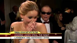 jennifer lawrence  best moments  the 2013 oscars [upl. by Werner271]