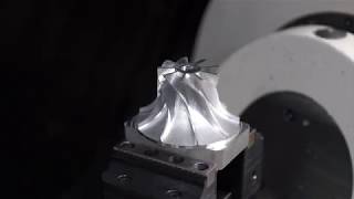 Impeller machining on five axis Mikron HSM 400 U LP [upl. by Bartolomeo]