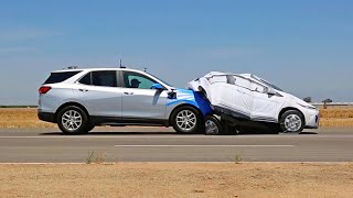 Automatic Emergency Braking FAIL  Chevrolet Ford Honda amp Toyota Tested [upl. by Ainnat]