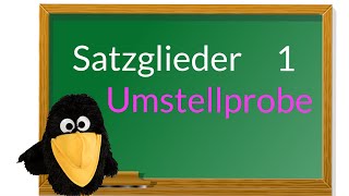 Umstellprobe Einführung Satzglieder Klasse 4 Deutsch Grundschule [upl. by Isia]