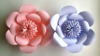 How To Make Paper Flowers  Paper Flower tutorial  Step by Step [upl. by Ailegna972]