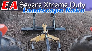 Everything Attachments Severe Extreme Duty Landscape Rake with Gauge Wheels  96” [upl. by Frost924]