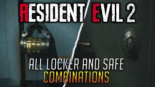 RE2 All SAFE amp LOCKER Combinations In Resident Evil 2 Remake [upl. by Ynnelg]