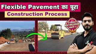 Complete Guide to Construction Process of Flexible Pavement  Tips amp Step of Road Construction [upl. by Anayd]