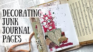 Decorating Junk Journal Pages  Ways to Embellish your Journal  Junk Journal Inspiration [upl. by Ylrahc]