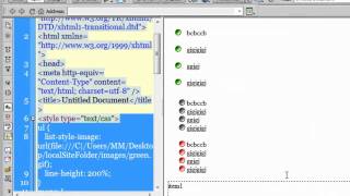 Ordered and Unordered Lists  Numbered and Bulleted List  in dreamweaver cs 55 [upl. by Jemy]