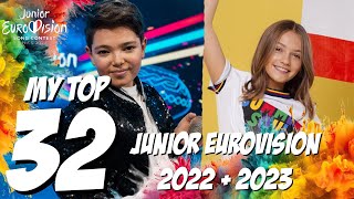 TOP 32  JUNIOR EUROVISION 2022  JUNIOR EUROVISION 2023  JESC [upl. by Seuqram832]