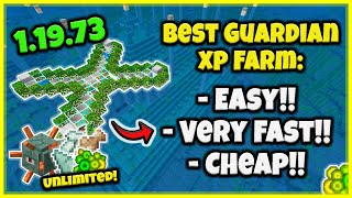 BEST GUARDIAN XP FARM EVER VERY FAST In Minecraft Bedrock 120 [upl. by Chak474]