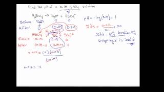 ChemDoctor Calculation pH sulfuric acid under 1M [upl. by Dexter655]