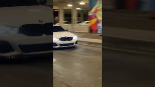 M340i CATLESS DOWNPIPE LOUD POPS THROUGH A UNDERPASS‼️🔥 bmw automobile viral [upl. by Gwyneth316]