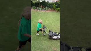 How to mow with Ego self propelled lawn mower  flat out [upl. by Neile]