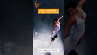 Amazing Stunts on flyboard by a beautiful girl flyboard adventure shorts [upl. by Aelber]