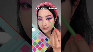 Pastel Goth Makeup Tutorial 🦇💖💜 makeupturorial makeupchallenge goth pastelgoth [upl. by Lewin]