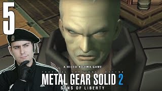 Solidus Snake Harrier Fight  METAL GEAR SOLID 2 Walkthrough 5 Lets Play MGS2 Sons of Liberty HD [upl. by Aromas]