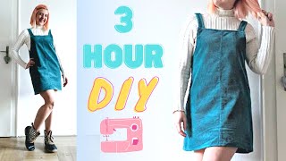 How to Sew an Overall Dress from a Pattern OR without a Pattern The Absolute Beginners Tutorial [upl. by Nnylyam]