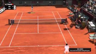 Top Spin 4  12 Djokovic vs Simon very hard AI [upl. by Eelam]