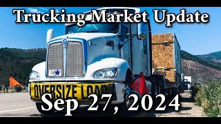 Trucking Market Update 92724 with DAT Load Board [upl. by Idzik]