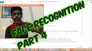 OpenCV Face Recognition  How to write a face recognition program  Sqlite Database in python Part4 [upl. by Adamsen]