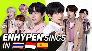 KPOP STARS sing in THREE Languages🎤  THAIINASPN  ENHYPEN  TRANSONGLATION [upl. by Myrle826]