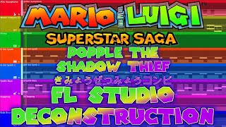 Mario amp Luigi Superstar Saga  Popple the Shadow Thief  FL Studio Deconstruction [upl. by Arocat338]