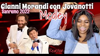 Gianni Morandi e Jovanotti canto un “𝐌𝐞𝐝𝐥𝐞𝐲” Sanremo 2022 REACTION [upl. by Hillinck579]