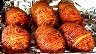 How to make HASSELBACK POTATOES recipe Baked Potato [upl. by Koralie]